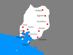 Map of Lons containing the major cities.